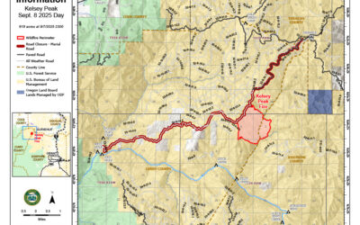 Light showers felt across Kelsey Peak Fire, firefighters continue to progress on containment lines