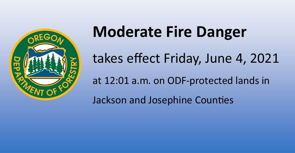 Due to High Temperatures and Dry Fuels, Fire Danger Level Increasing to Moderate on Friday