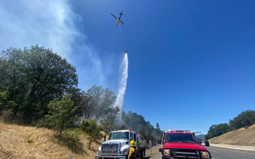 Firefighters Stop I5 MP 37 Fire at Less Than an Acre