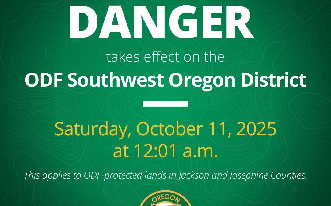 Cooler conditions, rain in the forecast allows for decrease in fire danger