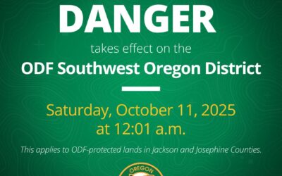 Cooler conditions, rain in the forecast allows for decrease in fire danger
