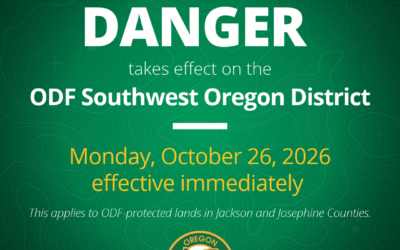 Fire danger drops to low as fall weather settles into Southwest Oregon