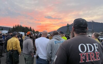 Oregon Department of Forestry Team 1 assumes command of Kelsey Peak Fire, rain and cooler temperatures in forecast