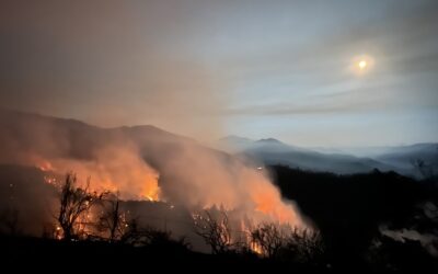 Firefighters Work to Contain Two Wildfires That Occurred Within Minutes of Each Other