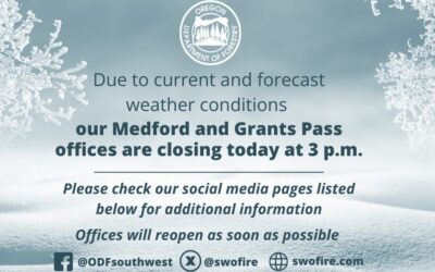 Medford and Grants Pass offices closed due to weather